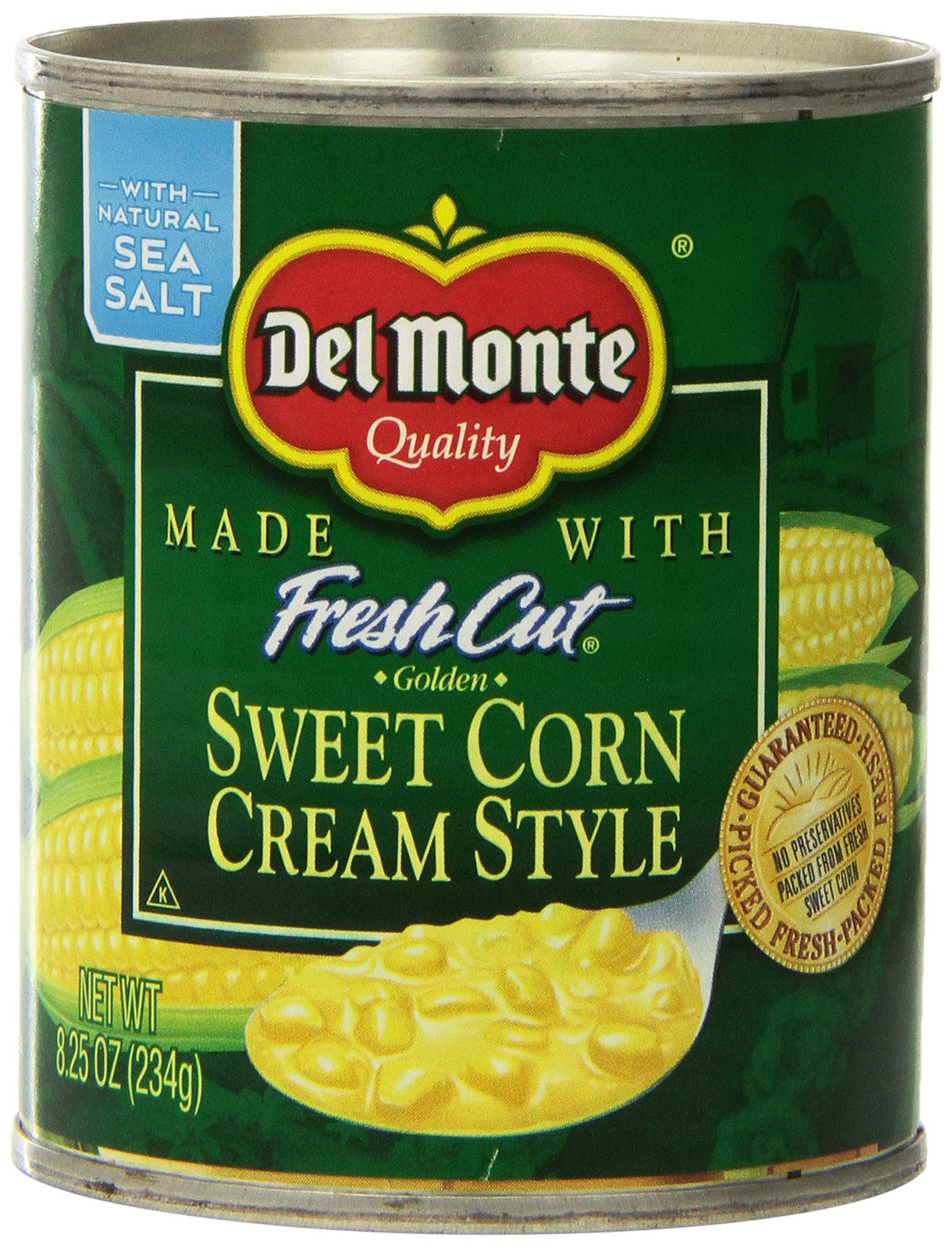 Del Monte Cream Style Corn 8 25 Ounce Pack of 12 Yellow