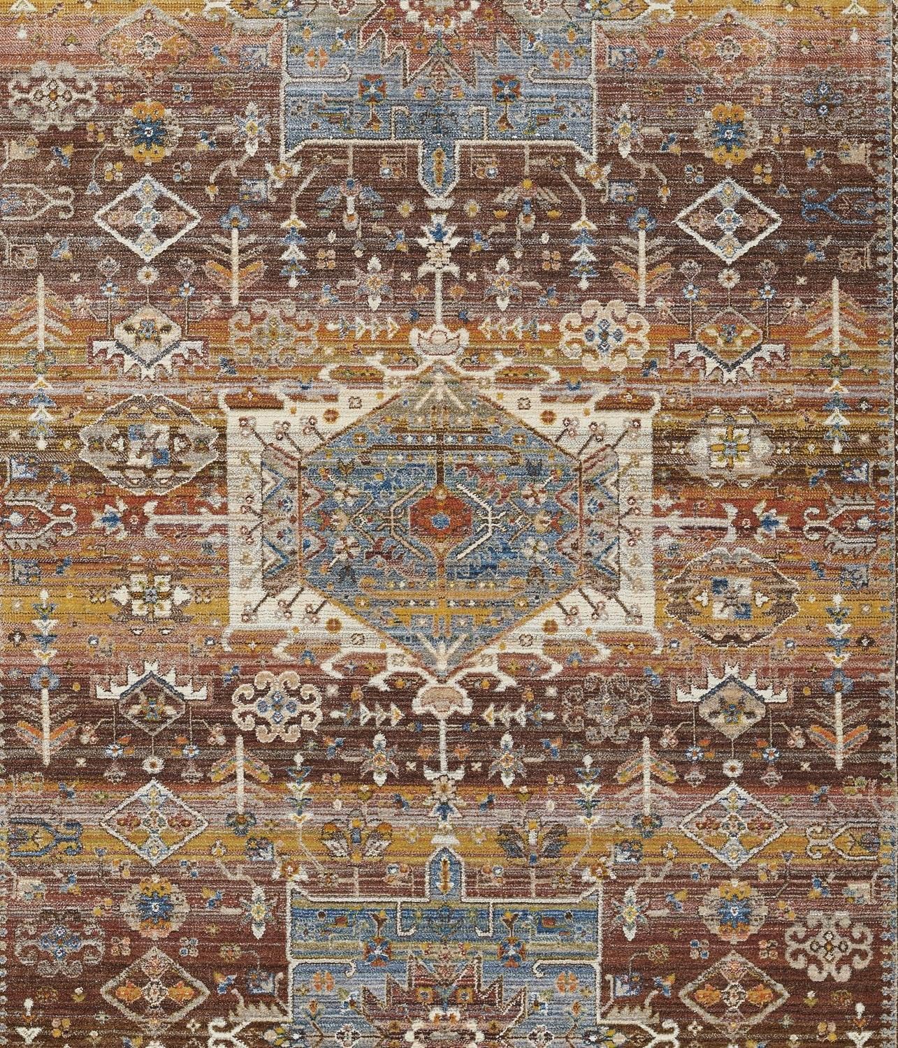 Izmir Multi-Color Wool and Synthetic Rectangular Rug 2 ft x 3 ft