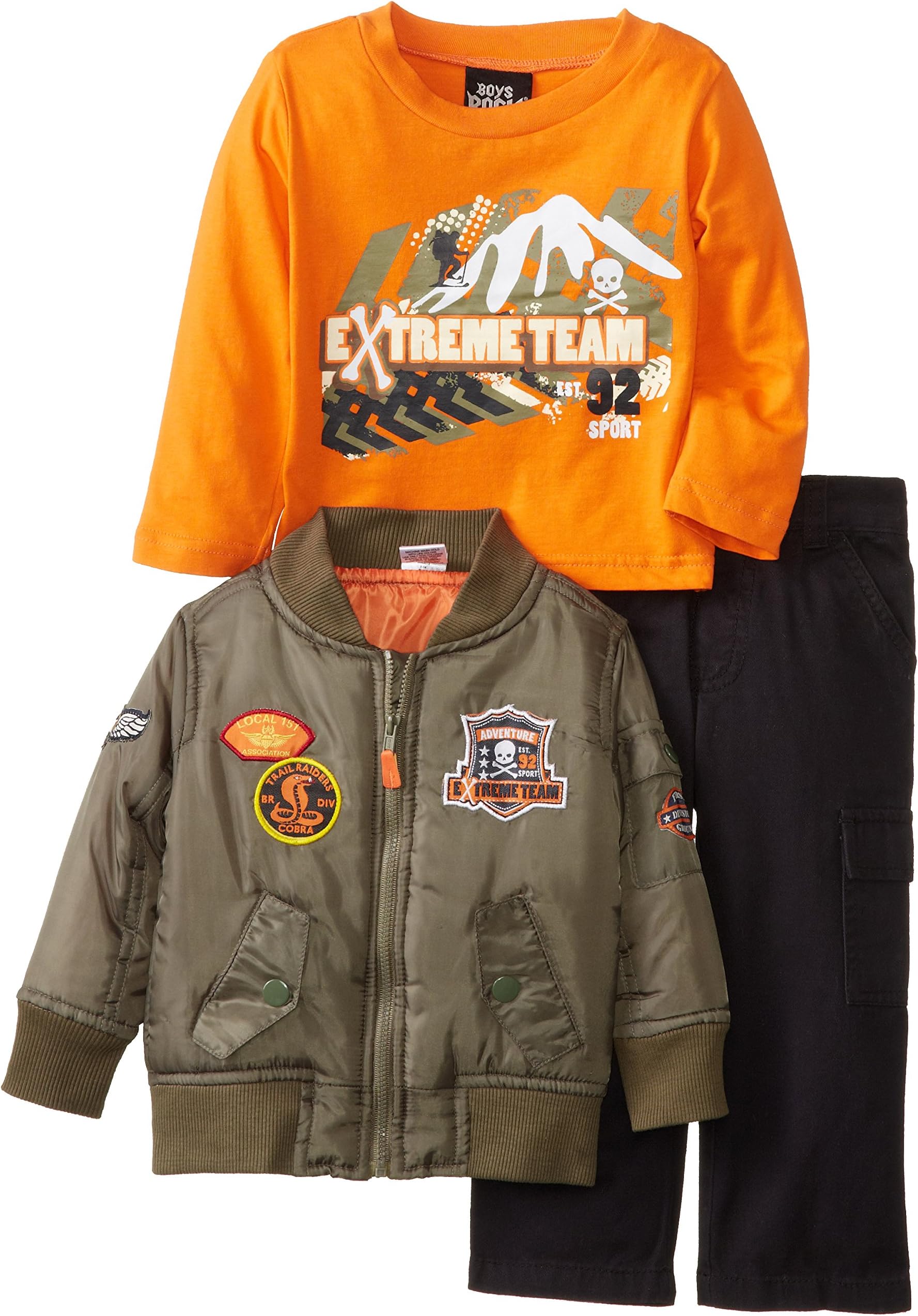 Boys' Rock Baby Boys' 3Piece Jacket Set Extreme Team