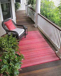 Fab Habitat Reversible Rugs | Indoor or Outdoor Use | Stain Resistant, Easy to Clean Weather Resistant Floor Mats | Cancun - Sunset, (5' x 8') - coolthings.us