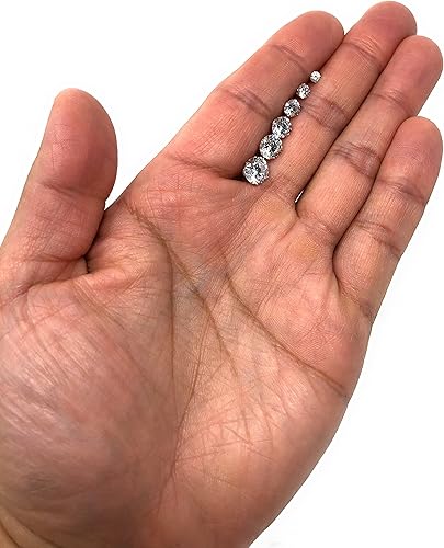 Vista 5 de Pendientes de tuerca redondos de oro de 14 quilates con circonita cúbica solitario en amarillo o blanco 0.1-2.0 quilates