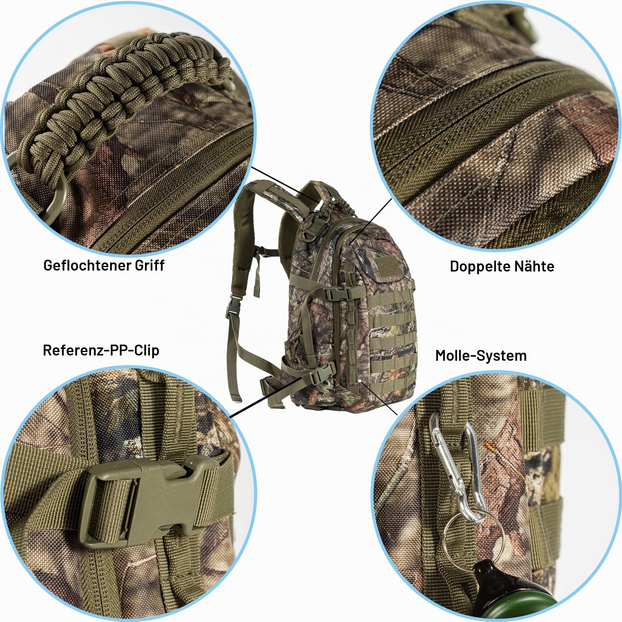 APRILBAY Forest Tree Camouflage Tactical Backpack Hunting Backpack-Camo Backpack - Hiking, Hunting, Fishing, Camping Backpack