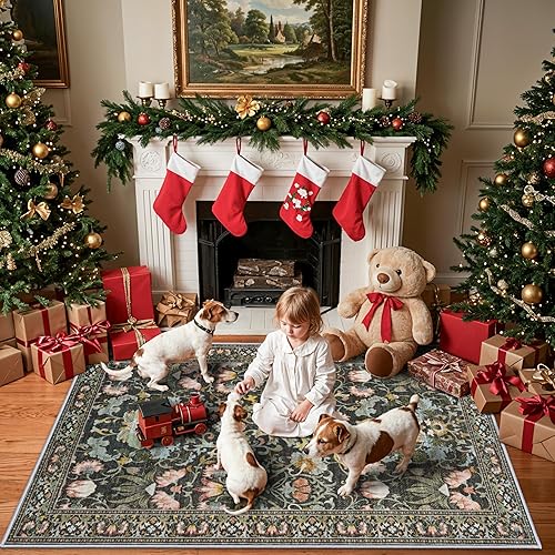 Miniatura 482 de Alfombra lavable para pasillo y de cocina, alfombra de entrada, vintage, suave para el suelo, alfombra antideslizante para interiores, para baño