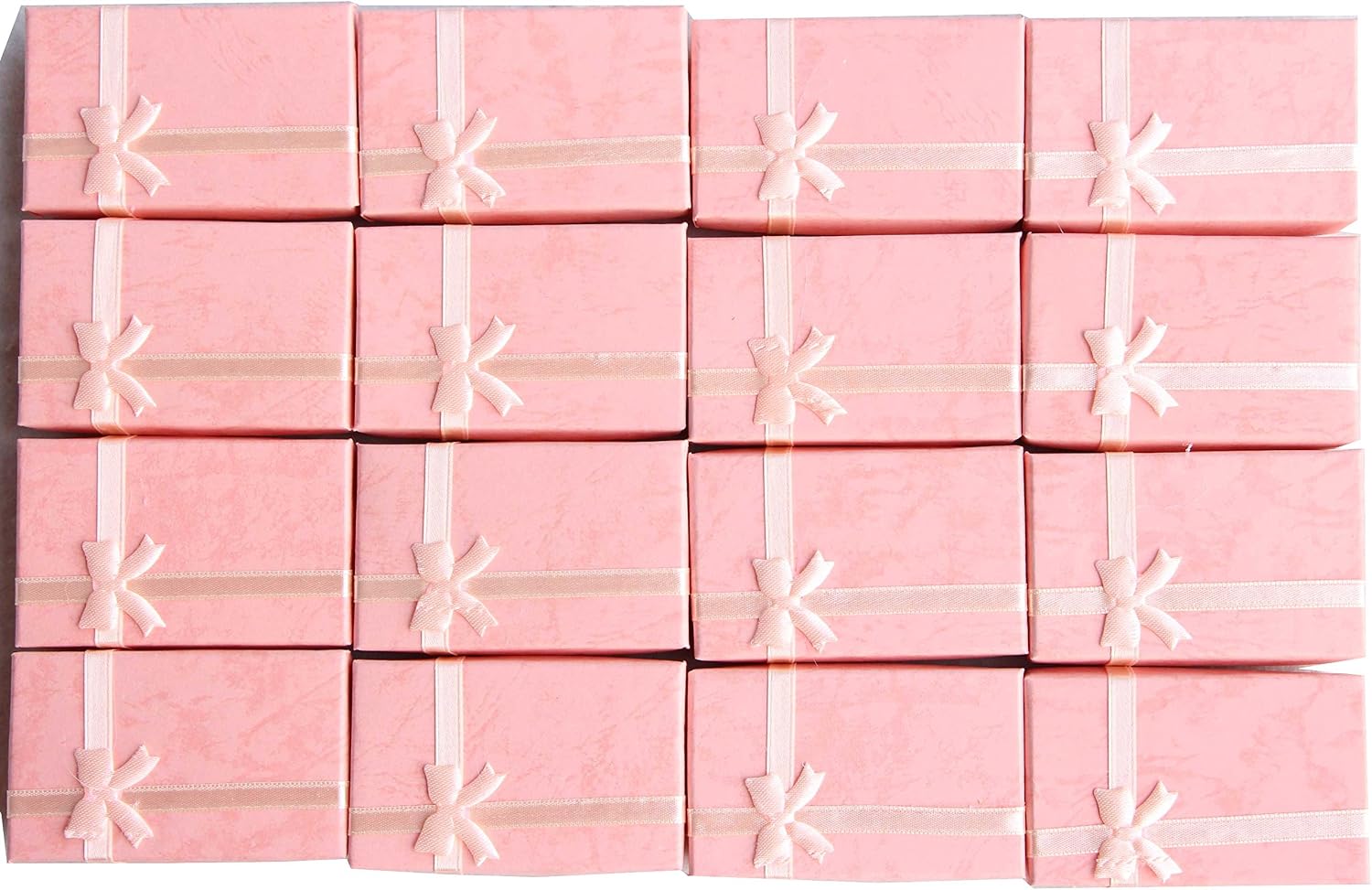 LeBeila 16pcs Paper Jewelry Gifts Boxes for Jewelry Display-Rings, Small Watches, Necklaces, Earrings, Bracelet Gift Packaging Box (Pink)
