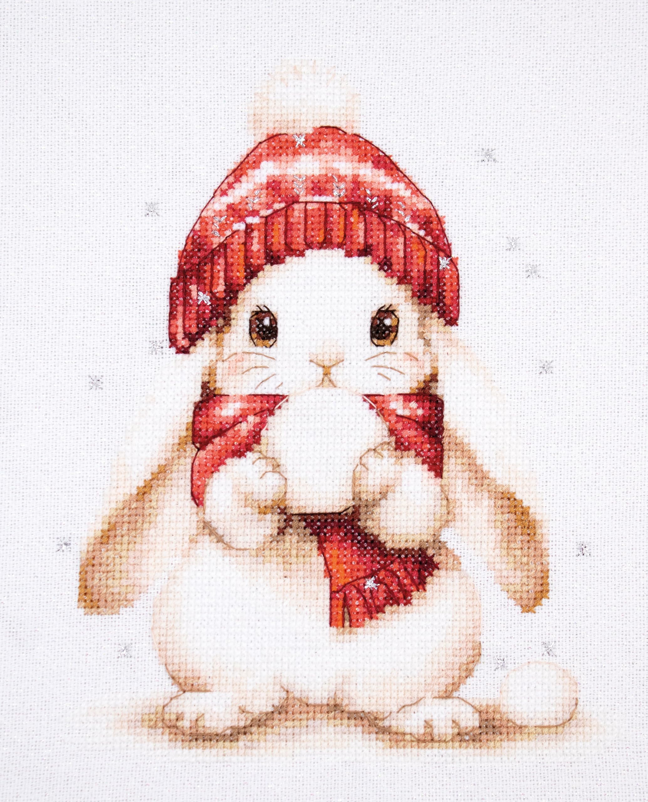 Luca-S counted cross stitch kit ""Snow Magic"", 16x19cm, DIY