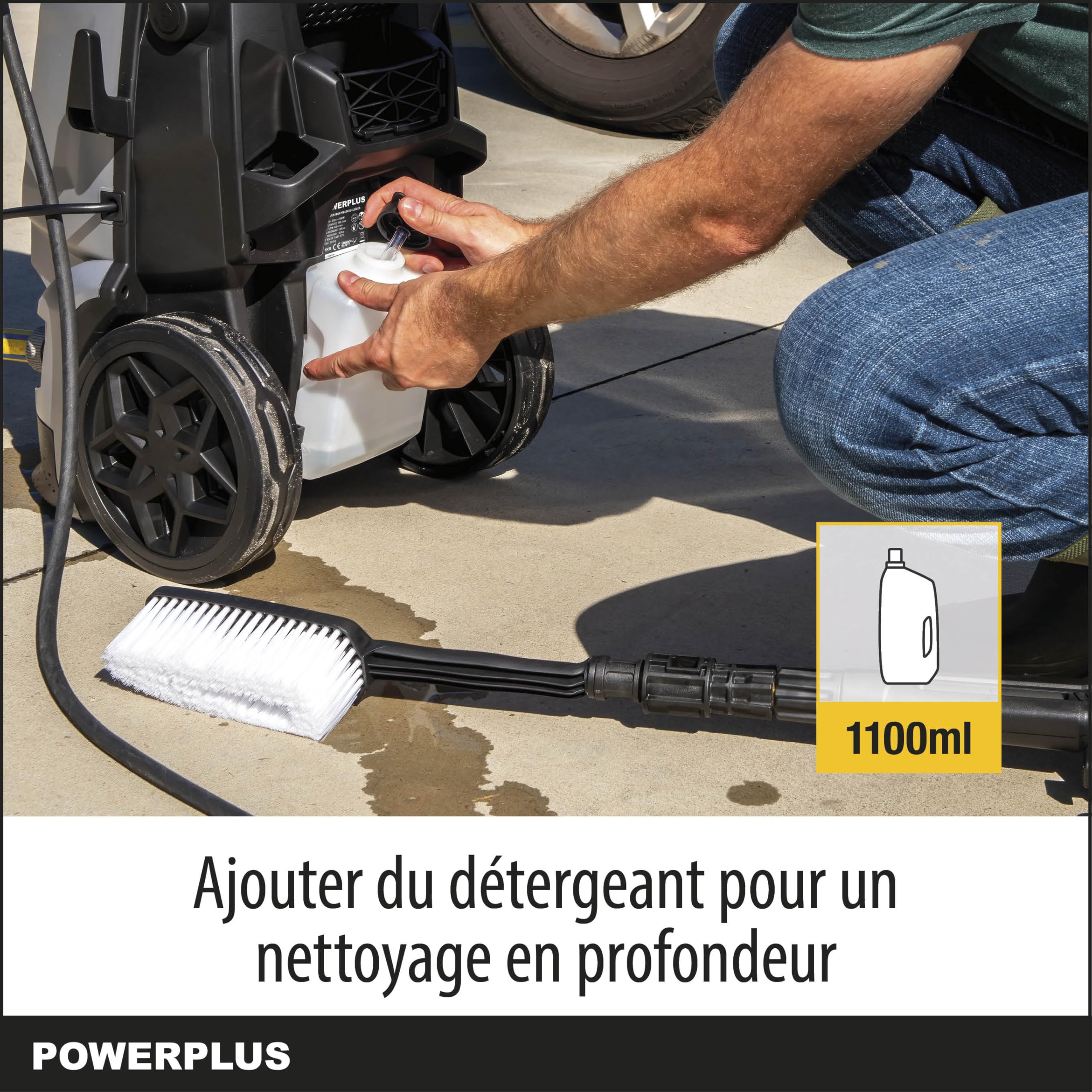 Powerplus Lavadora eléctrica de Alta presión POWXG90426 - [5620] Limpiador de Exterior, función de Arranque/Parada, presión máxima de 195 Bar y Temperatura de 50 °C, Manguera de 8 m y Accesorios