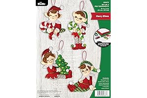 Bucilla's Fun-Filled Felt Elves for DIY Christmas Ornaments