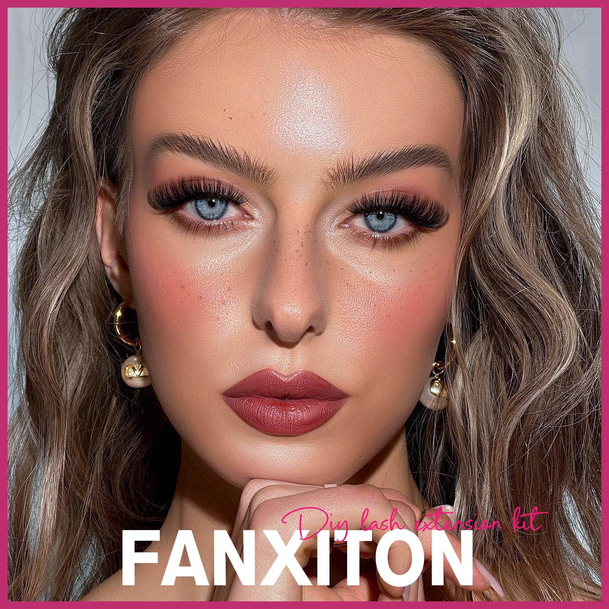 FANXITON DIY Individual Eyelash Extension Kit, Thick Volume Lash Clusters 40D+50D D Curvature, 280 Pieces Thin Band Cluster Lashes with Bond and Seal Tweezers: FANXITON Lash Extension Kit Fluffy Lash Clusters Kit 40D+50D Natural Lash Clusters D Curl Cat Eye Lash Clusters Eyelash Curlers Individual Lashes Lashes Clusters Bond and Seal Lash Tweezers