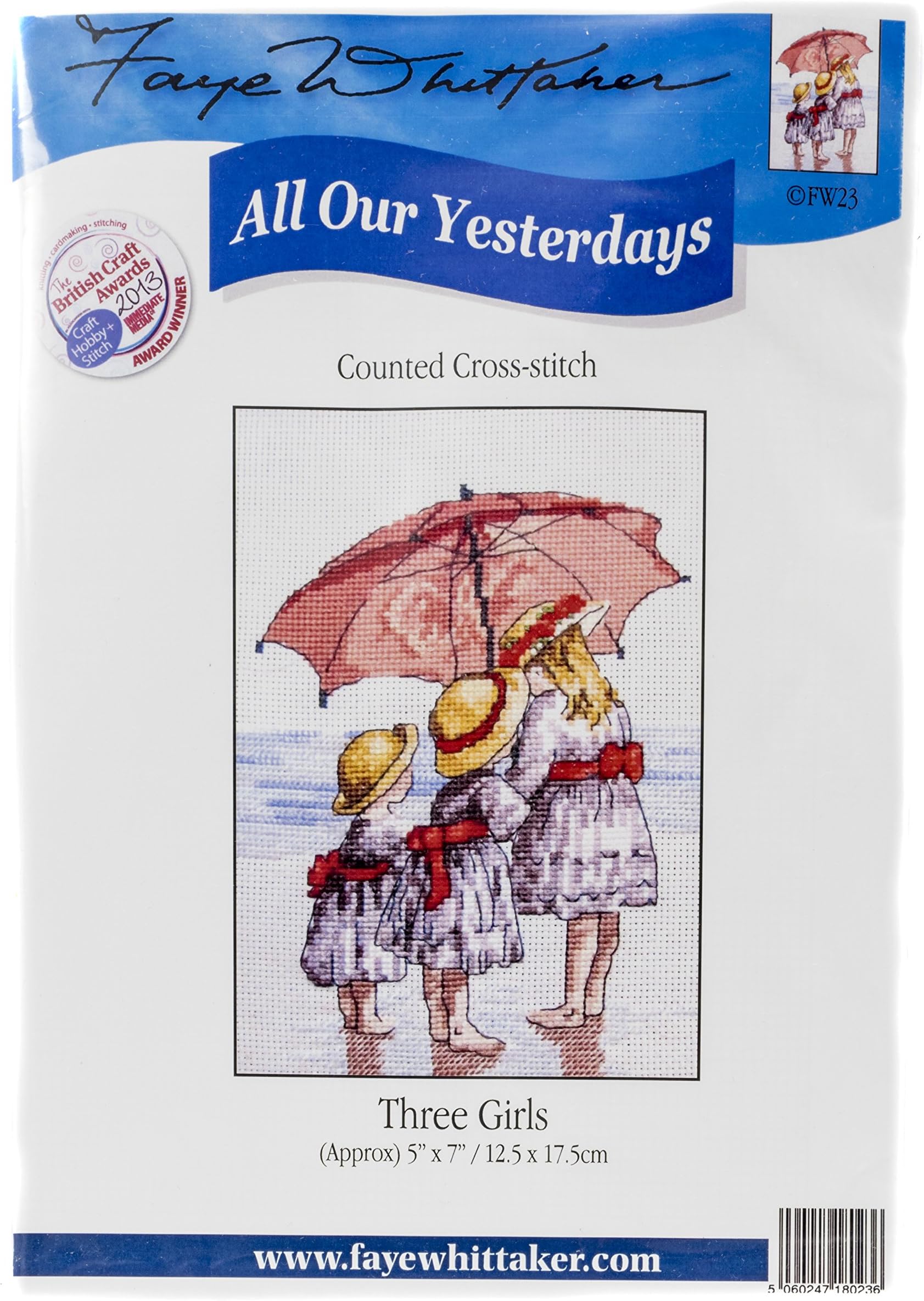 All Our Yesterdays Three Girls (Cross Stitch Kit), range, Mixed, 25 x 15 x 2 cm