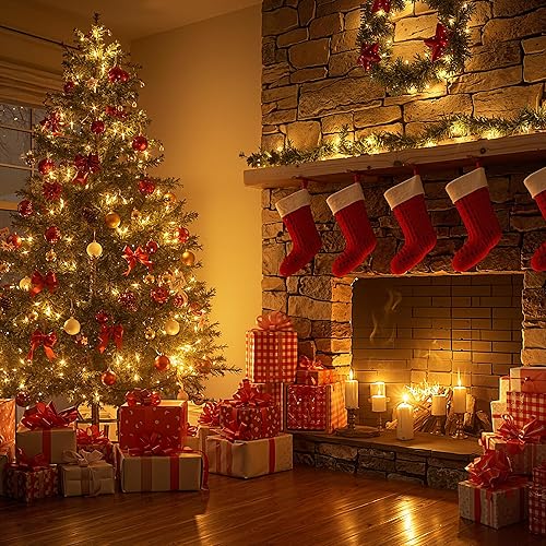 Miniatura 6 de [Paquete de 2] Luces de Navidad para Exteriores, 210 Pies 600 LED Luces de Cadena Conectables Impermeables, Luces Centelleantes con 8 Modos, Luces