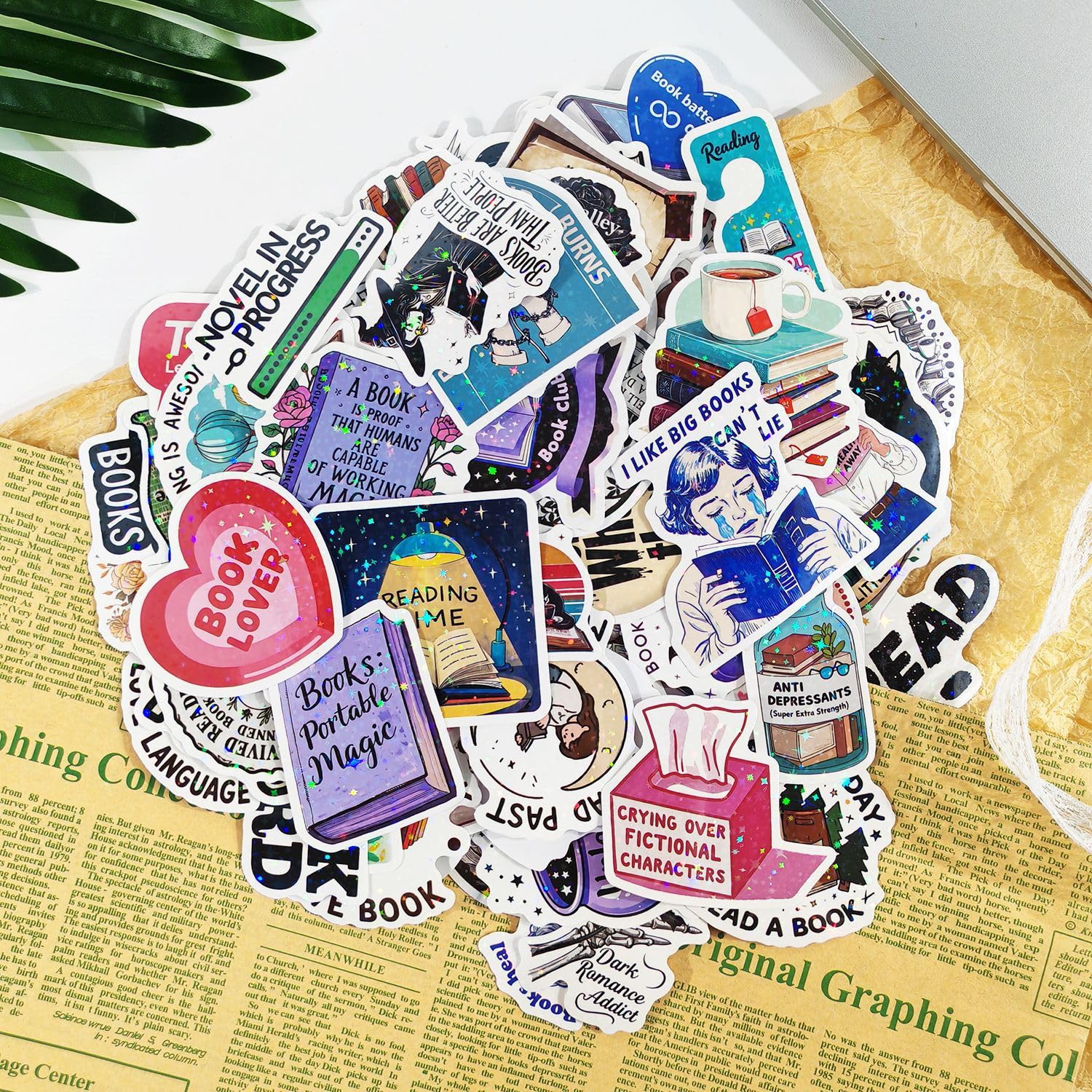 Lot 200 Autocollants Kindle Impermeables - Stickers Livres Pour Liseuse, Ordinateur, Bouteille - Cadeau Lecteur