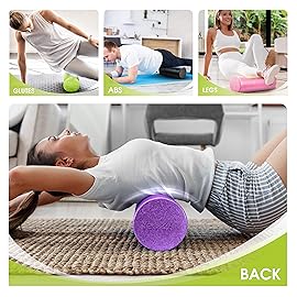 Yes4All High-Density EPP Round Back Roller Foam, Exercise Foam Roller for Yoga, & Pilates, Multiple Sizes and Colours, Lime - 12 inches