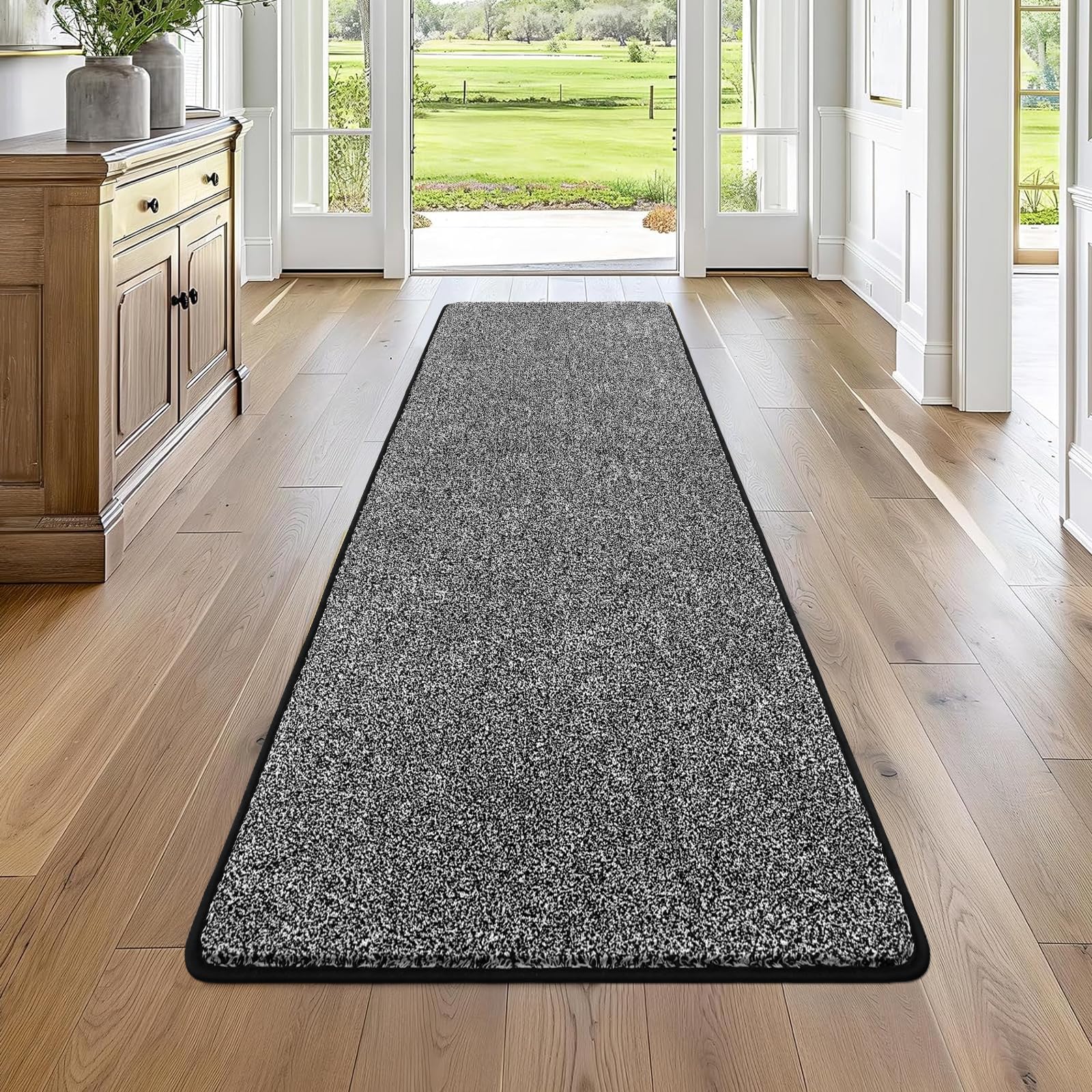 SHACOS Antislip Lopervloerkleed 60 x 180 cm, smalle halmat voor ingang en wasruimte - beige