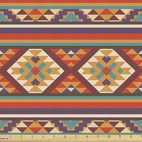 Miniatura 313 de Ambesonne The Yard - Tela de hibisco de flores tropicales en tonos de la vida real, tela decorativa para tapicería, cestas de almacenamiento