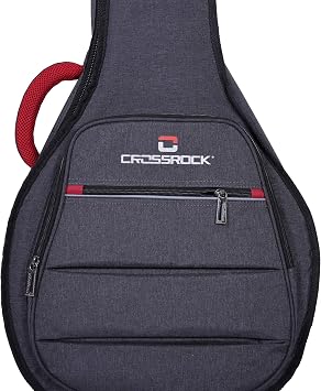Crossrock 10mm Padded Backpack style 5 string resonator Banjo Bag, Dark Grey, Gig (CRSG107BJDG)