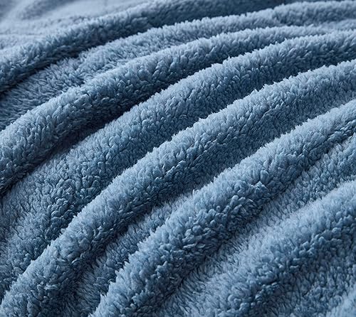 Miniatura 5 de Chezmoi Collection Zane - Juego de edredón Sherpa de 2 piezas, juego de ropa de cama reversible de microfibra lavada de doble cara, tamaño