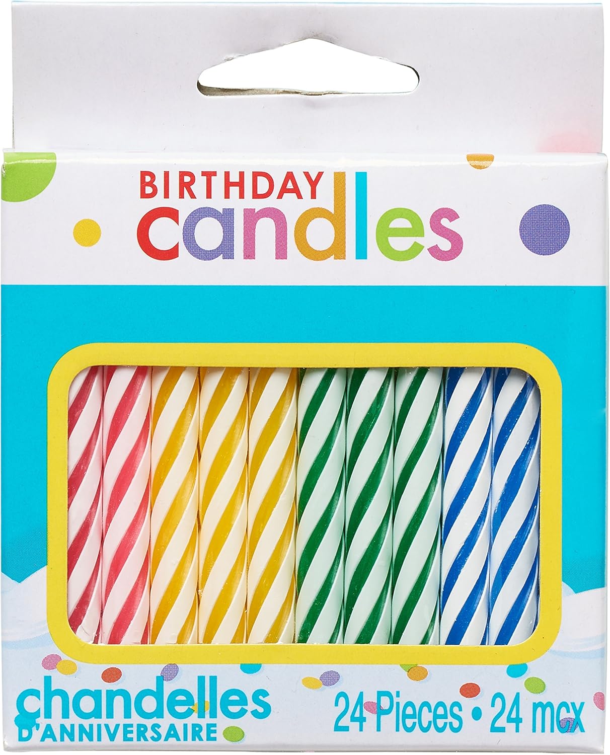 American Greetings Spiral Birthday Candles, Assorted Colors (24-Count): Toys & Games