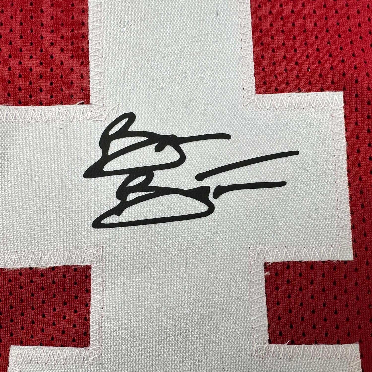 Facsimile Autographed Brian Bosworth Oklahoma Red Reprint Laser Auto College Football Jersey Size Men's XL