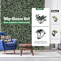 Vista 5 de Giantex 12 paneles artificiales de boj de 20 x 20 pulgadas, pantalla de valla de privacidad para jardín, 33.3 pies cuadrados de vegetación