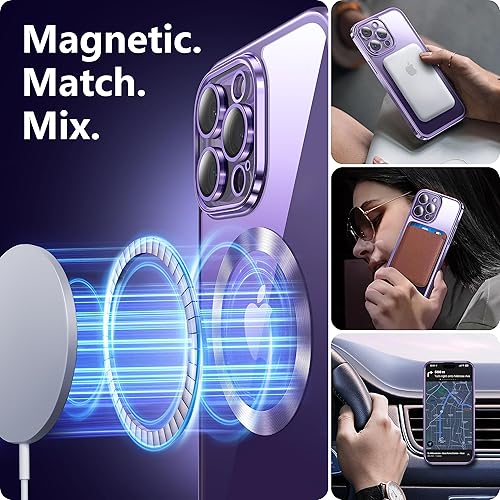 Miniatura 5 de Funda 2 en 1 para iPhone 14 Pro Max, transparente, no amarillenta, compatible con Magsafe, con 1 protector de pantalla + protector de lente de