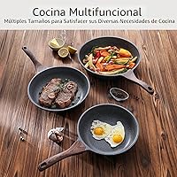 Vista 5 de SENSARTE Sartenes Antiadherentes para Freír, Sartenes con Revestimiento de Granito Suizo para Tortillas, Utensilios de Cocina Saludables Sartén