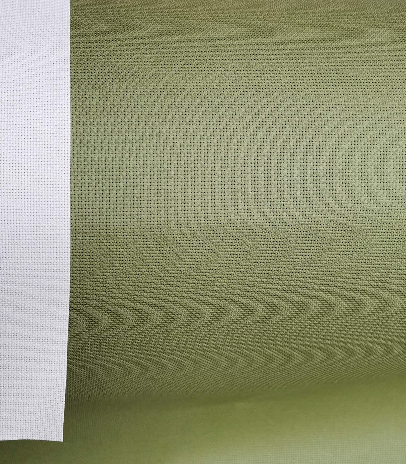 KCS 19" x 28" 14CT Counted Cotton Aida Cloth Cross Stitch Fabric (Khaki Green), 48cmx72cm - Image 5