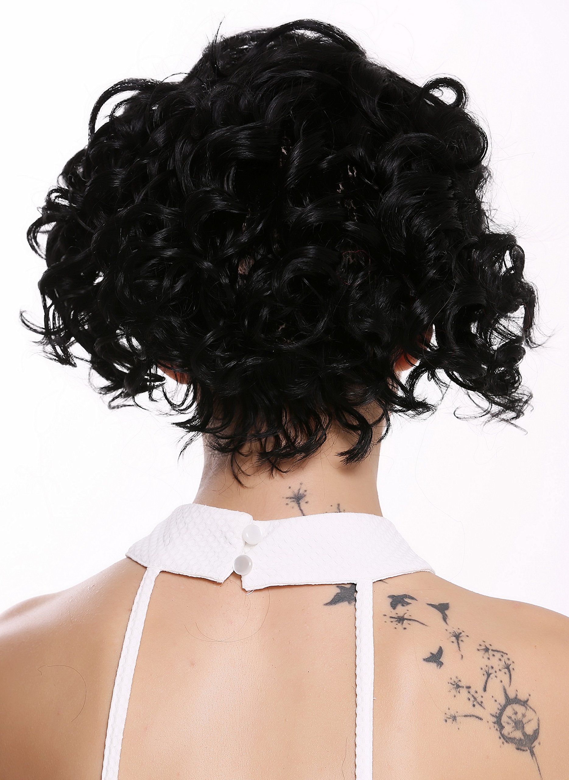 WIG ME UP - MINA-1 Lady Quality Wig short wild n wavy deep black, black (1), Length: approx. 30 cm - Image 4