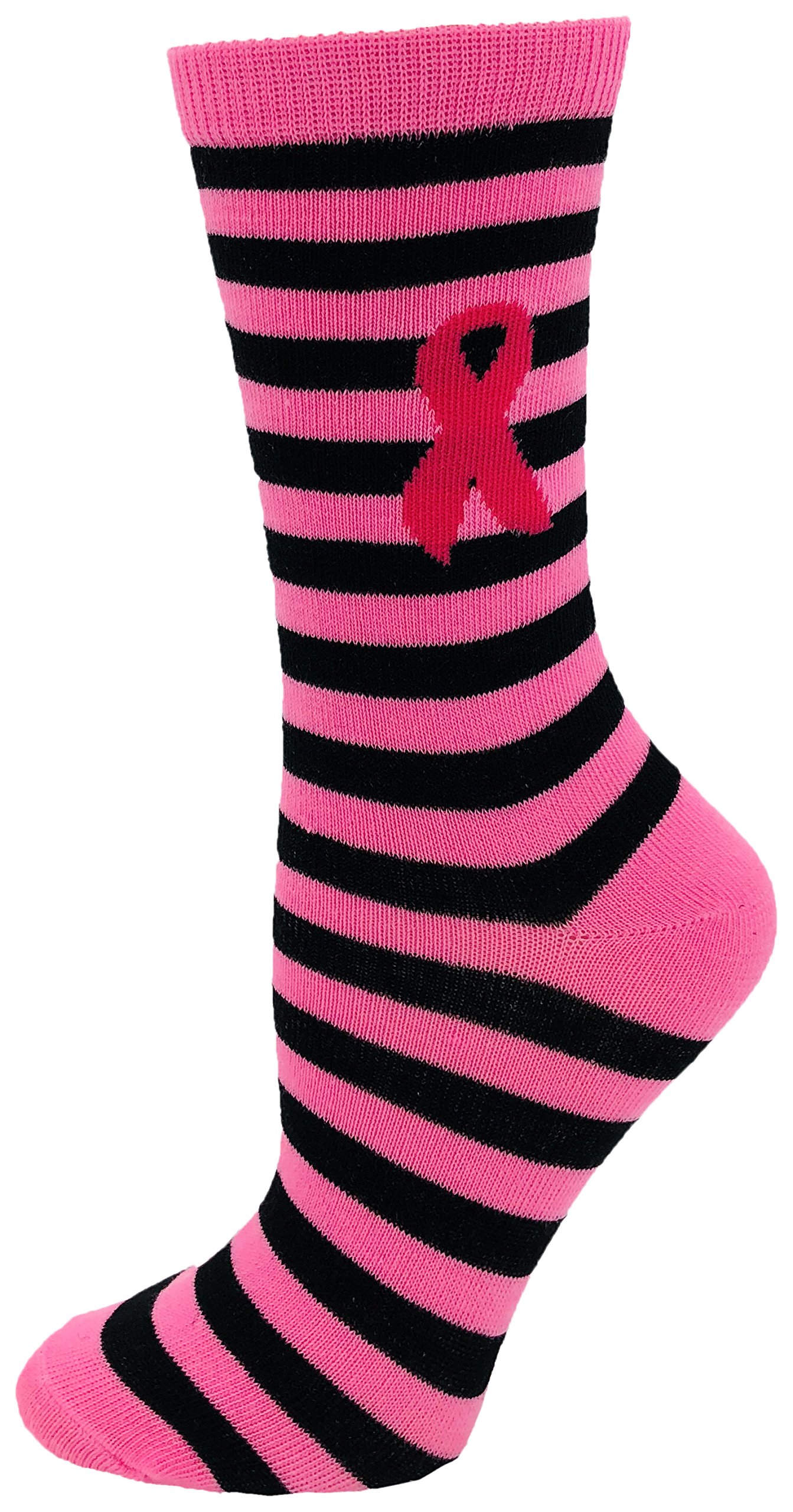 6 pares de calcetines deportivos suaves para mujer, con cinta rosa, paquete a granel