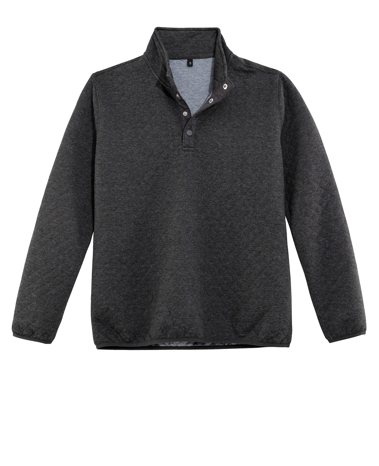 ZENTHACE Mens Quilted Fleece Pullover Sweater 1/4 Long Sleeve