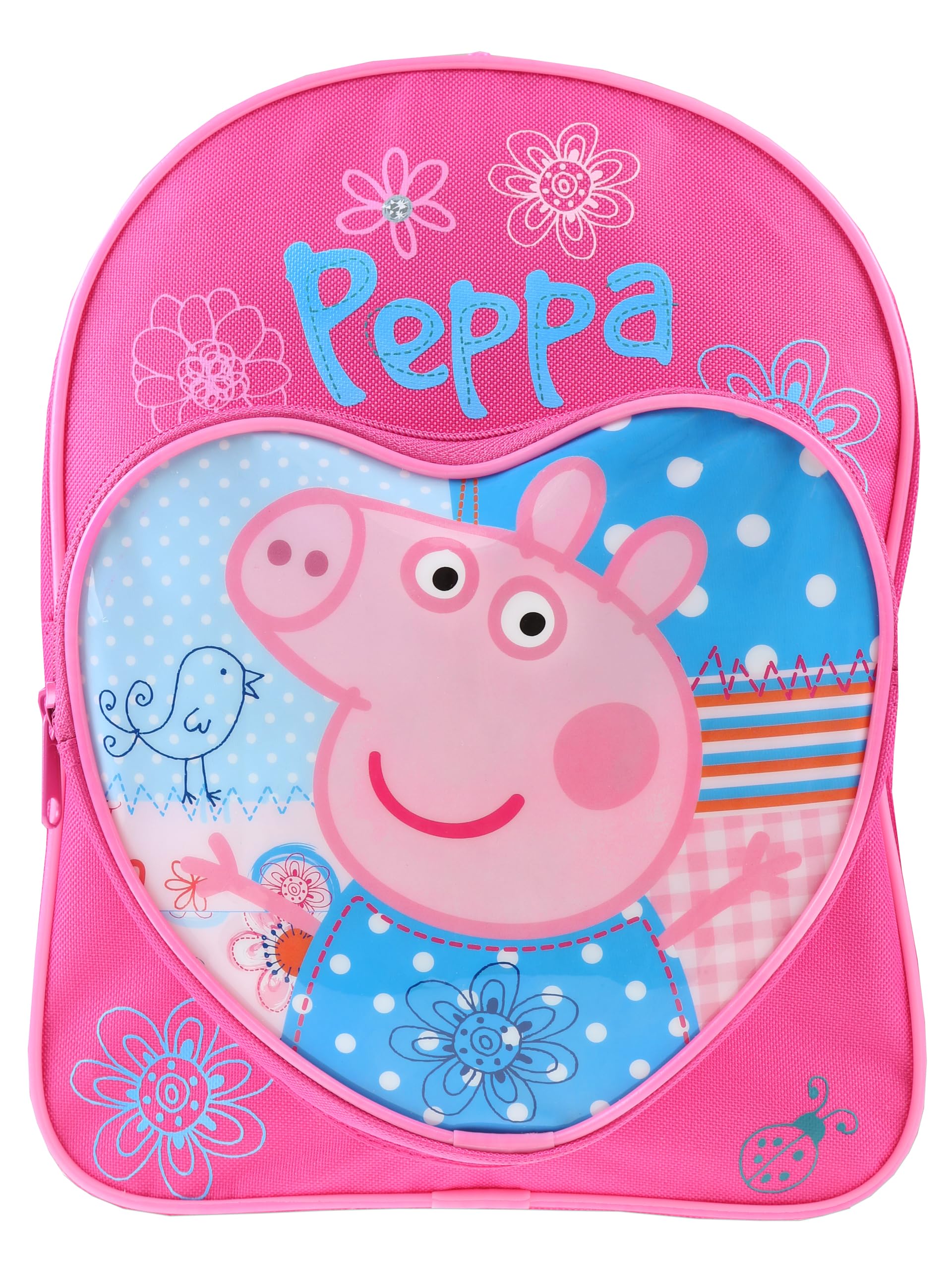 Peppa Pig Backpack | Girls Backpacks for School | Cute Bookbag for Kids | Pink