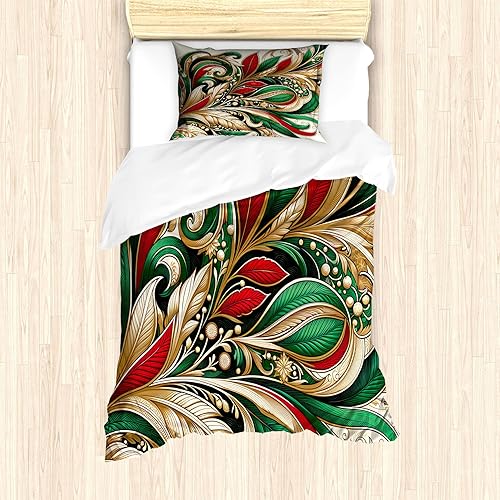 Miniatura 203 de Ambesonne Juego de funda de edredón de pesca, lubina de boca grande atrapando un bocado en espray de agua, imagen salvaje, juego de cama decorativo