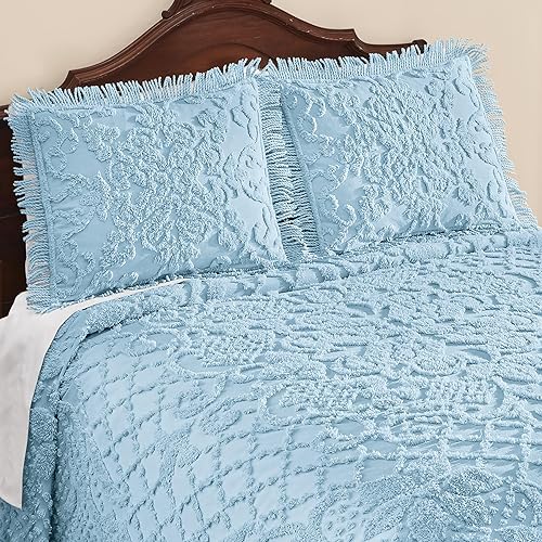 Miniatura 2 de Collections Etc Funda de almohada de chenilla suave y lujosa con patrón de diamante, se adapta a almohadas de tamaño estándar, 26 x 20 pulgadas,