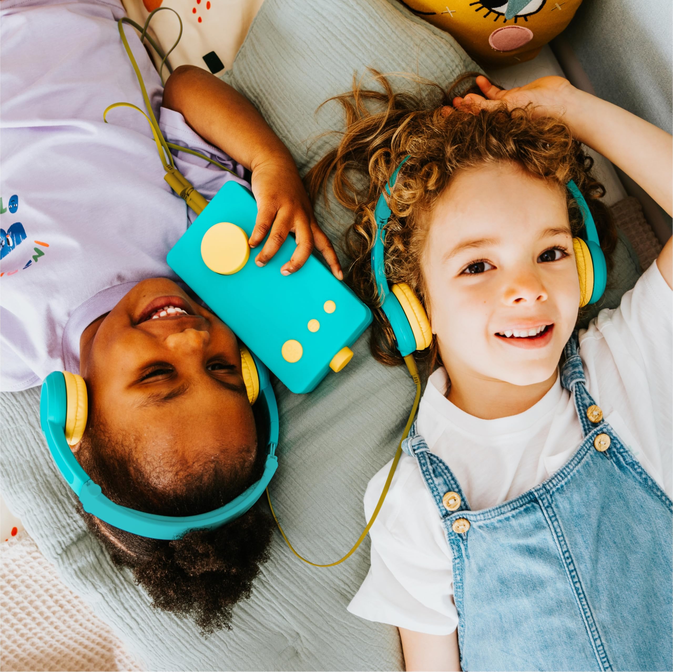 Lunii - Cuffie Audio per Bambini Octave - Compatibili con la Fabbrica delle Storie - dai 3 agli 8 Anni, Verde, One Size