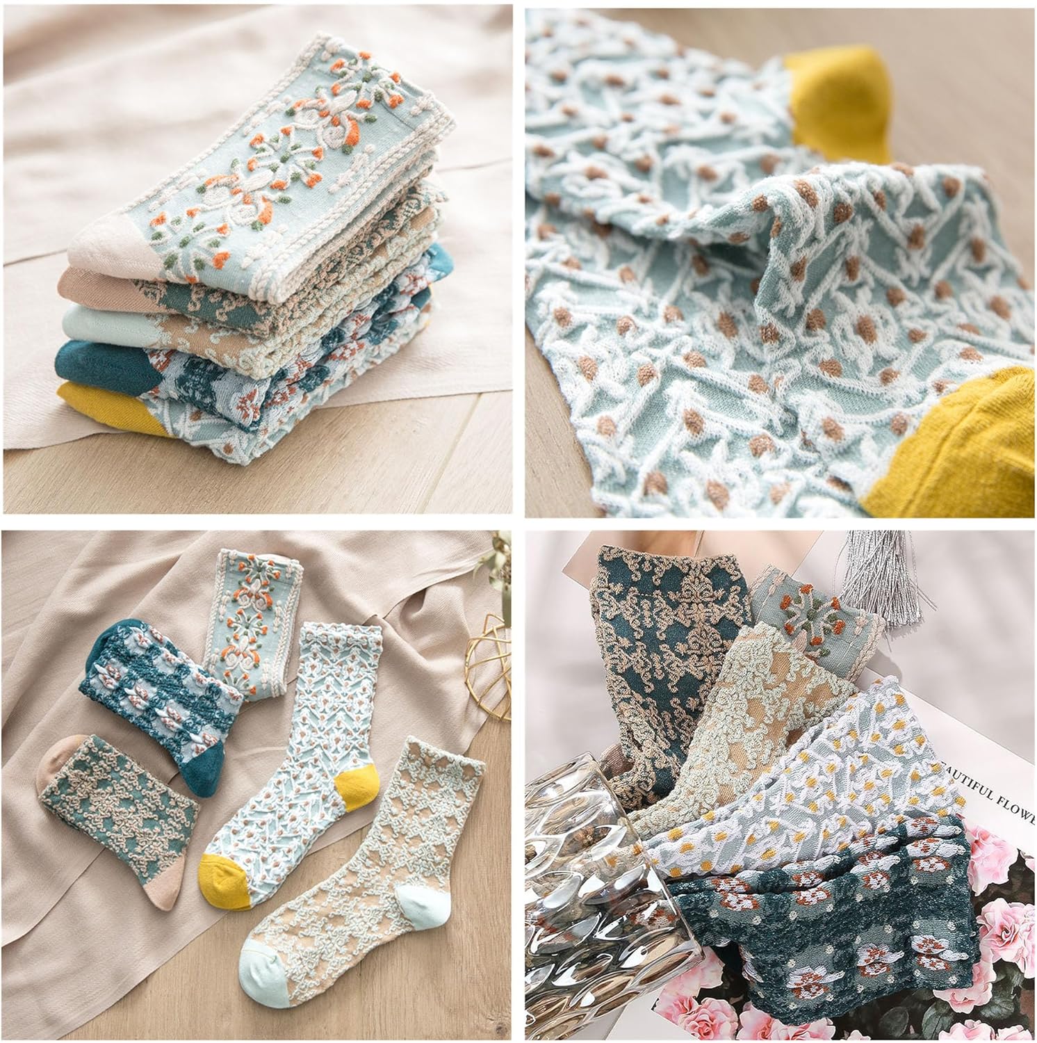 YYaaloa Womens Above Ankle Crew Socks Casual Cotton Socks Cute Fun Novelty Girl Thin Dress Socks - Image 3