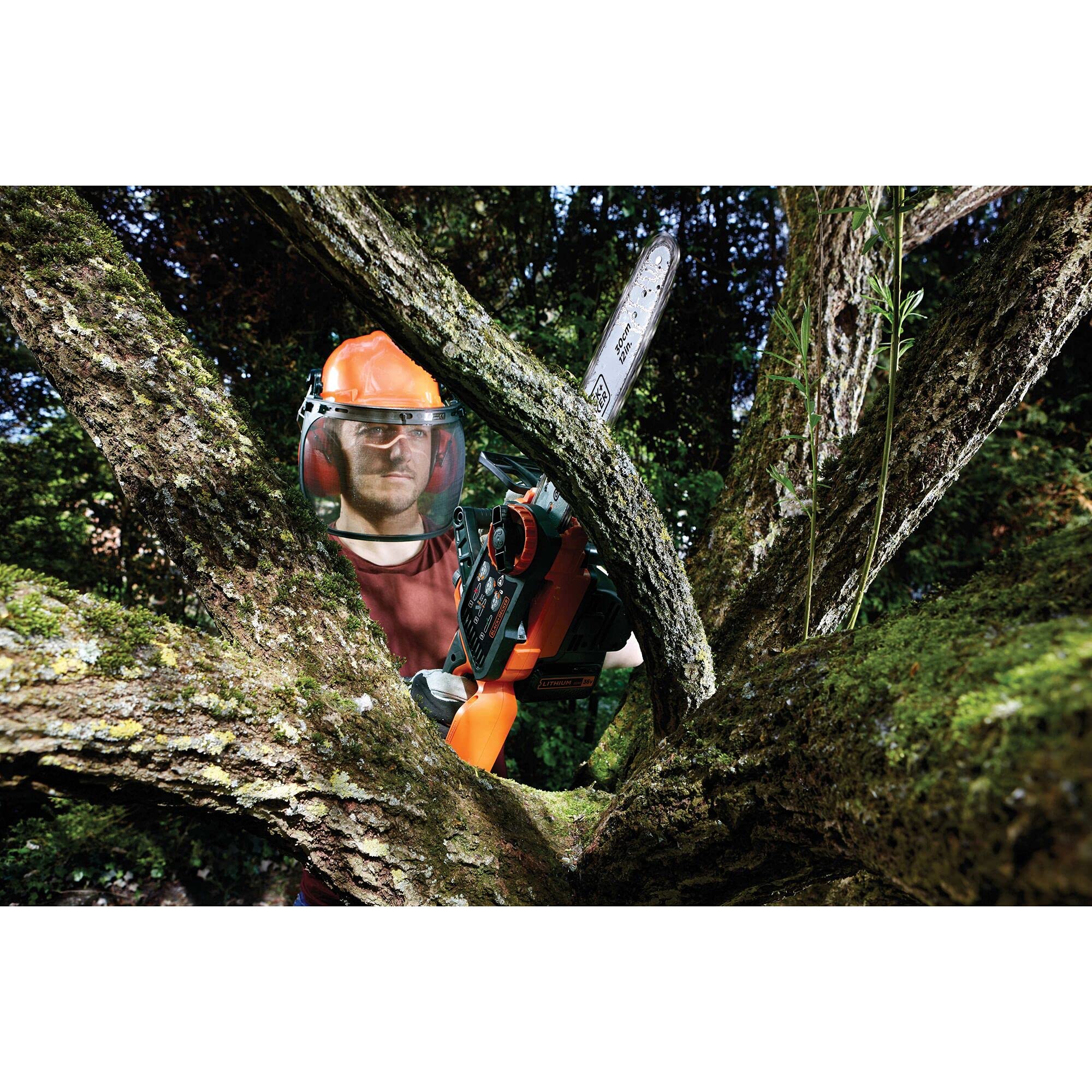 BLACK+DECKER GKC3630L20 Motosierra a batería 36V 2.0Ah Litio longitud de espada de 30 cm