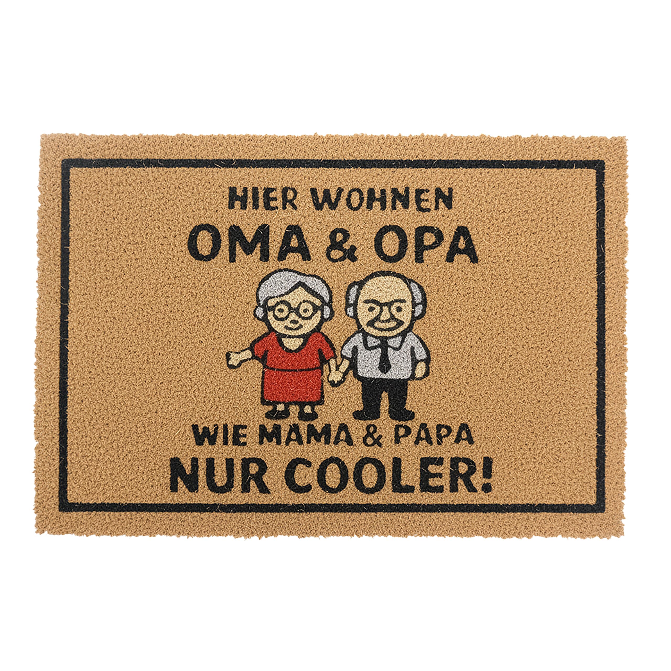 Paillasson coco extérieur Mamie et Papi tapis entrée maison coloré