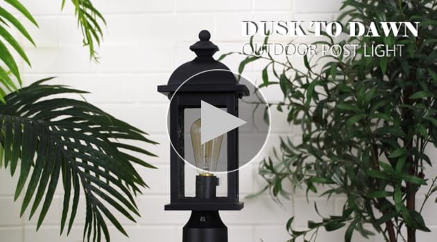 未使用POST O'ALLS  TRAVELER LightDenim FEMILA Dusk to Dawn Outdoor Post Light, Waterproof Pole