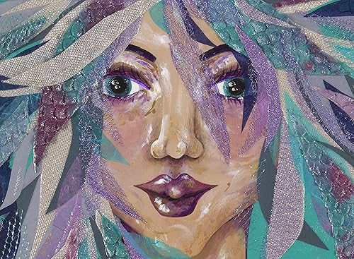 Miniatura 2 de Susan M. Epperly "Queen Safine" Original Mixed Media Acrylic Painting 24" x 36" x 3" on Canvas