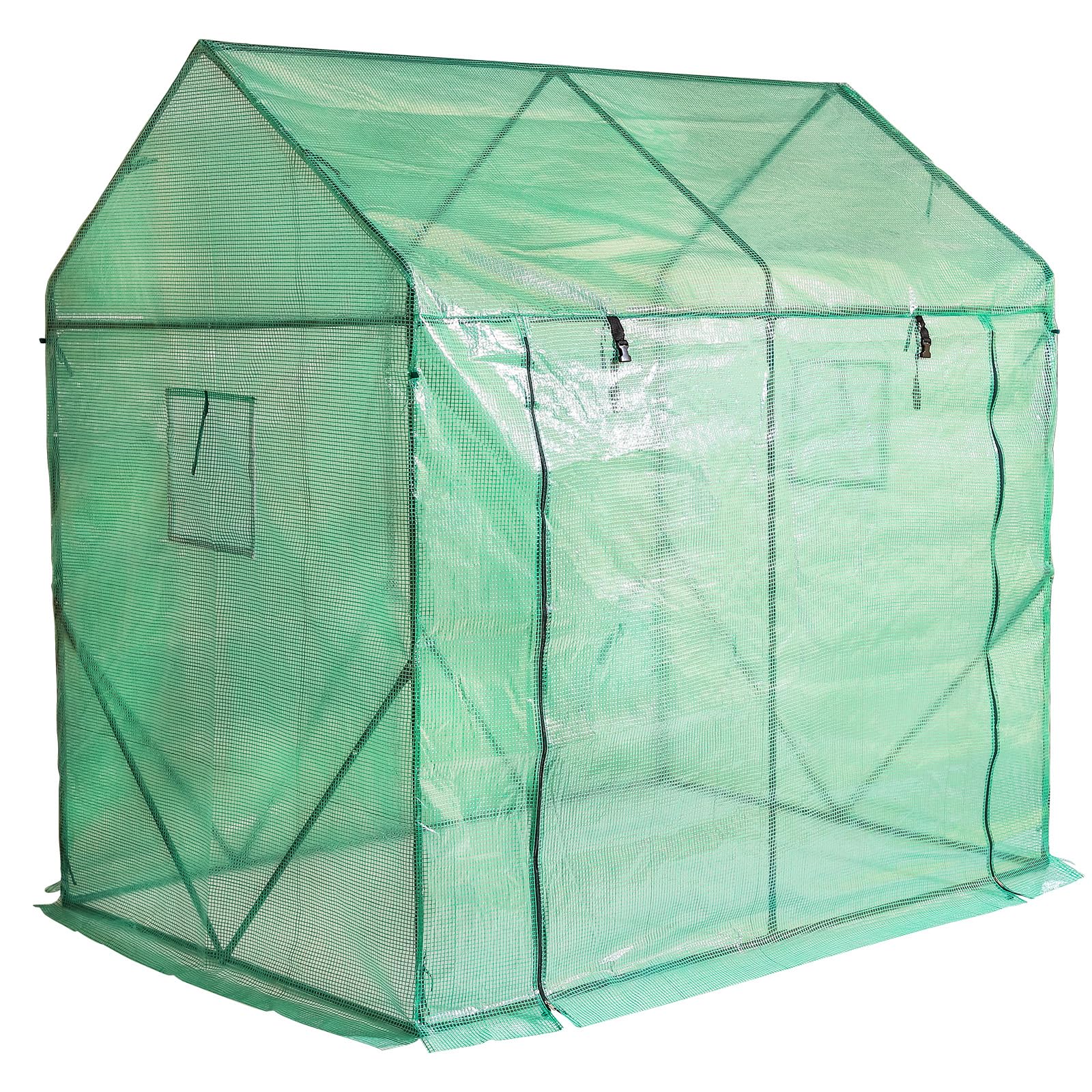 Yorbay Foliengewächshaus 200x140x200 cm mit Belüftungsfenster – Robustes Gewächshaus mit Frostschutz, wasserdicht & uv-beständig – Ganzjähriger Tomaten- & Pflanzenschutz für Garten und Terrasse