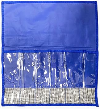 6-Pocket Lure Bag 2 Pcs Blue, for Saltwater & Freshwater Tackle Storage, Includes Multi-Compartment Organizer, Ideal for Offshore Fishing & Traveling Anglers