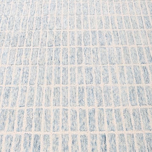 Miniatura 7 de Restoration and Renovation Alfombra de lana Capitola hecha a mano con teñido espacial, importada, diseño moderno único para sala de estar,