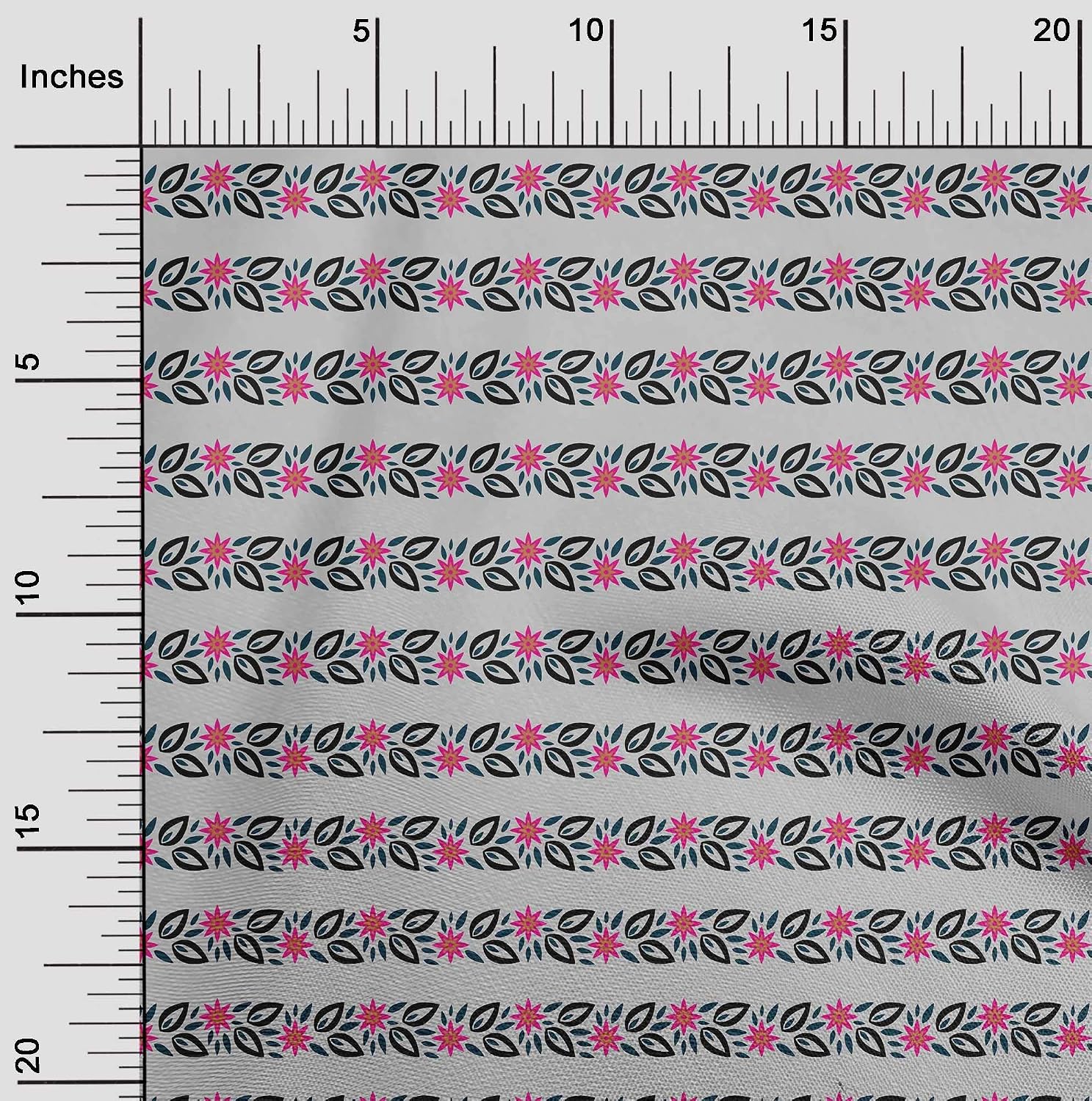 oneOone Viscose Chiffon Pastel Purple Fabric Leaves & Floral Artistic Sewing Fabric by The Yard Printed DIY Clothing Sewing Supplies 42 Inch Wide