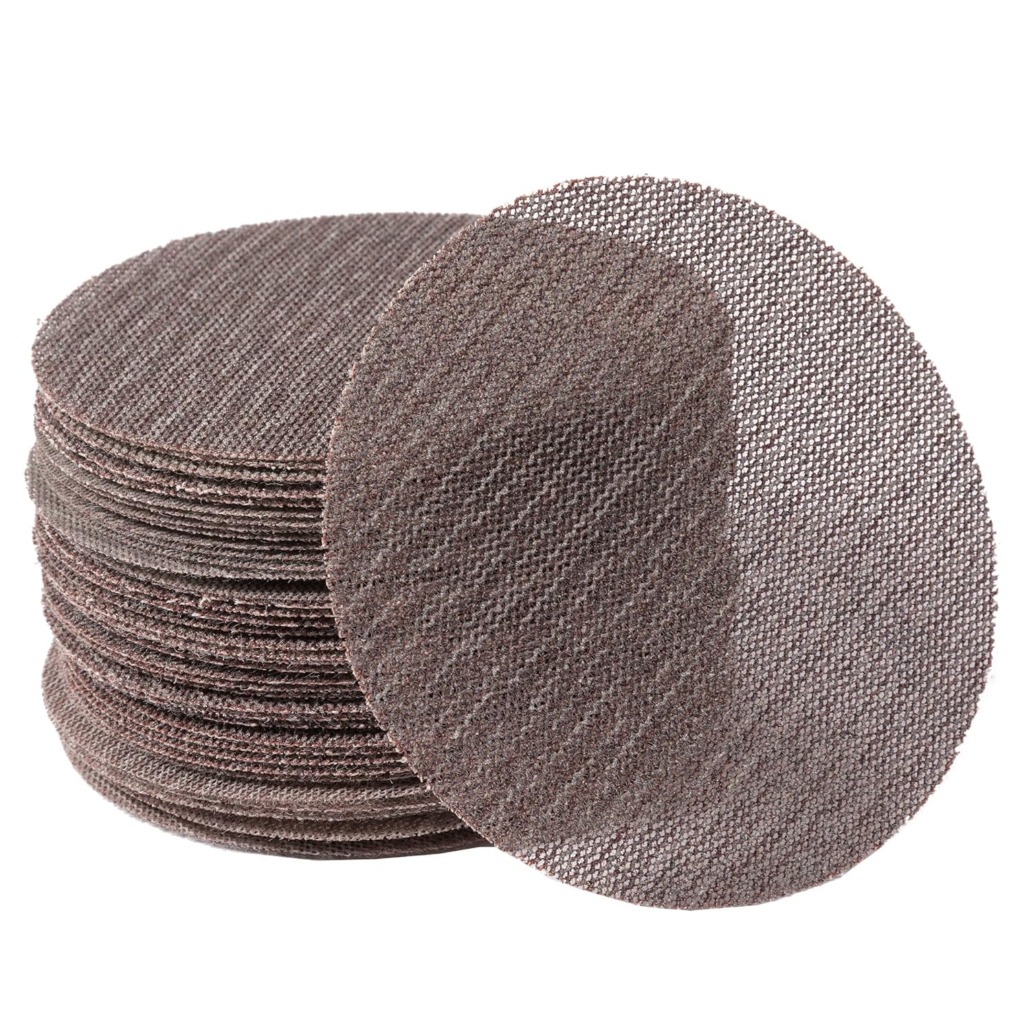 80GRIT 50pcs 5Inch Mesh Abrasive Sanding Discs Hook & Loop Sandpaper