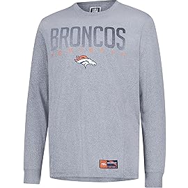 Ultra Game NFL Men\'s Active Long Sleeve Tee Shirt Heather Gray