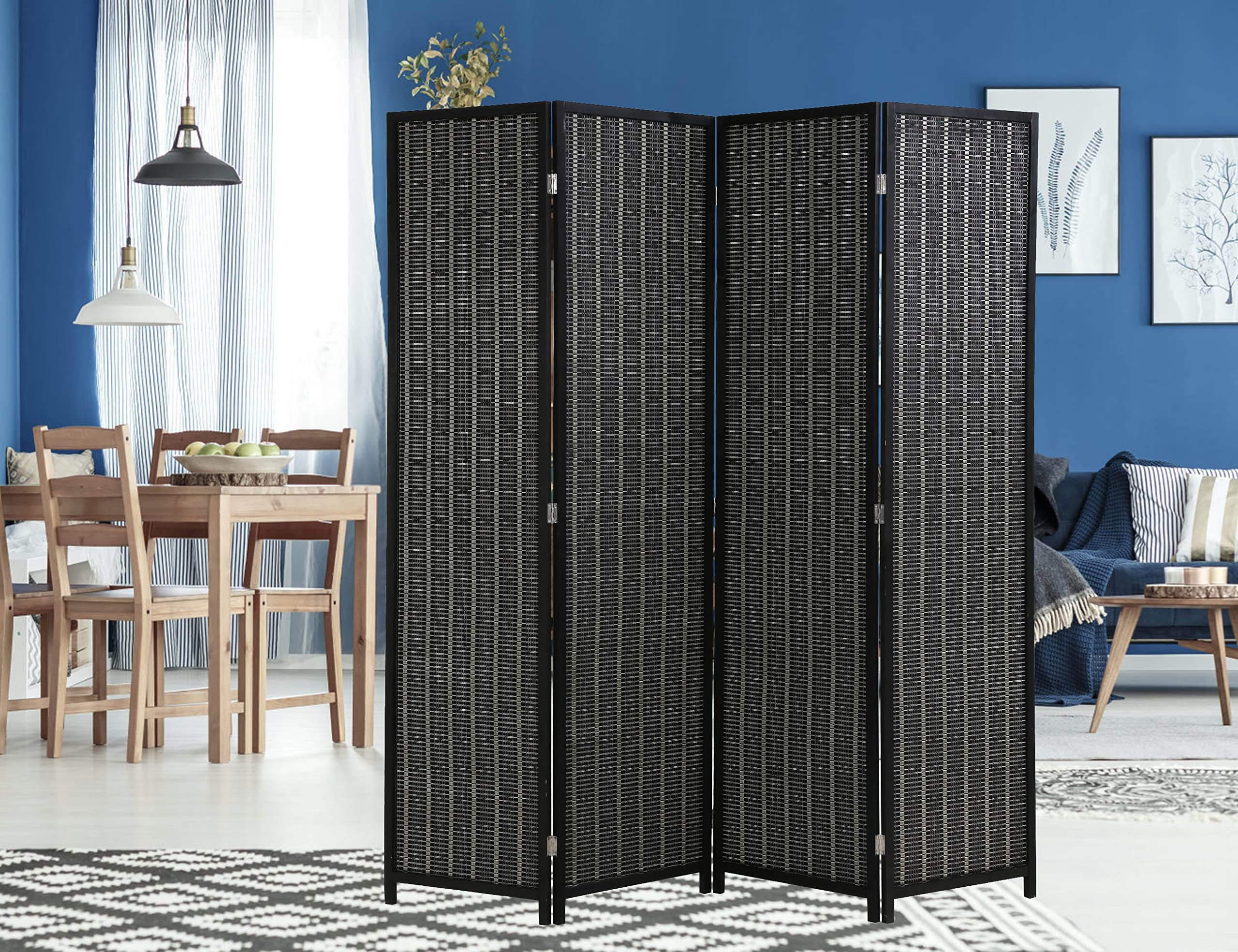 Amazon.com - Room Divider Privacy Screen 4 Panel 72 Inches High Folding ...