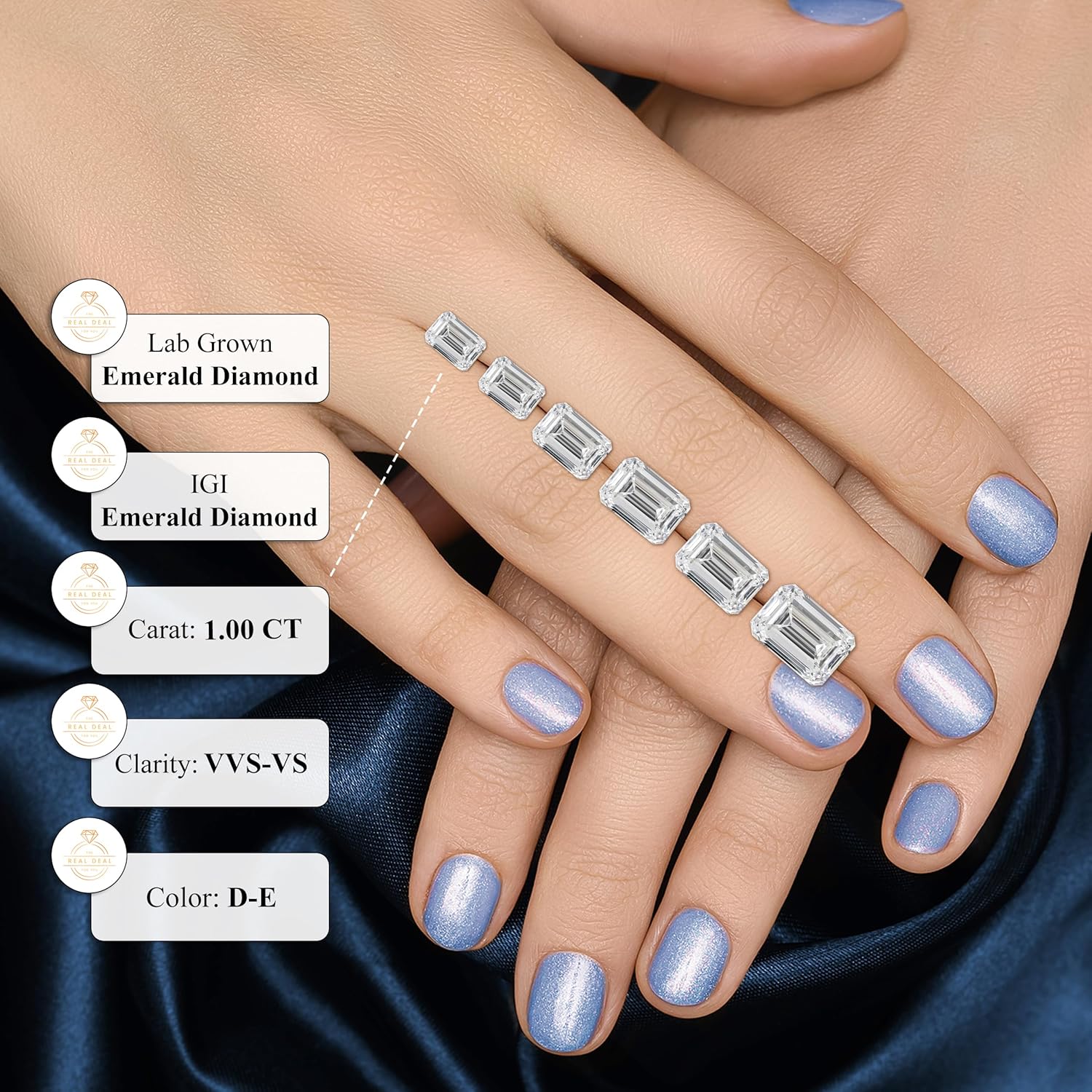 IGI Certified Lab Grown Loose Diamond, 1-10 CT TW (D-E Color, VVS-VS Clarity) for Making Precious Fine Jewelry - Image 5