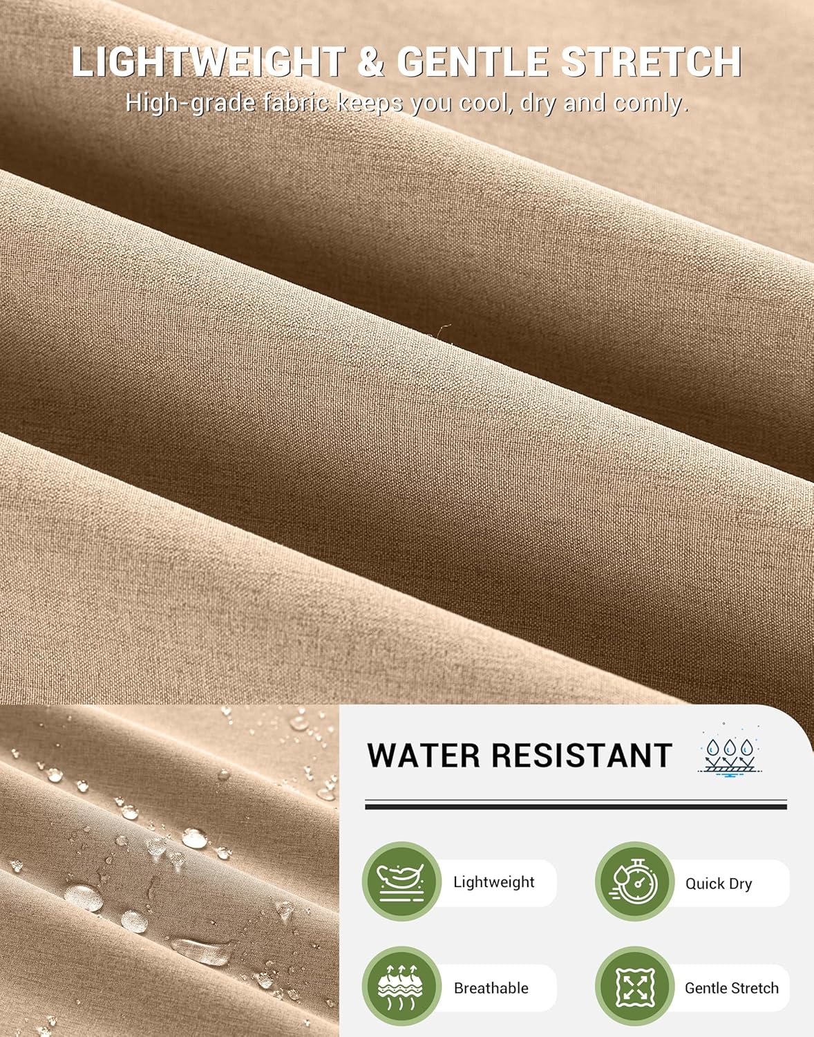 G Gradual Men's Golf Pants with 5 Pockets 30"/32"/34" Lightweight Quick Dry Stretch Work Dress Pants Casual Slacks for Men - Image 7