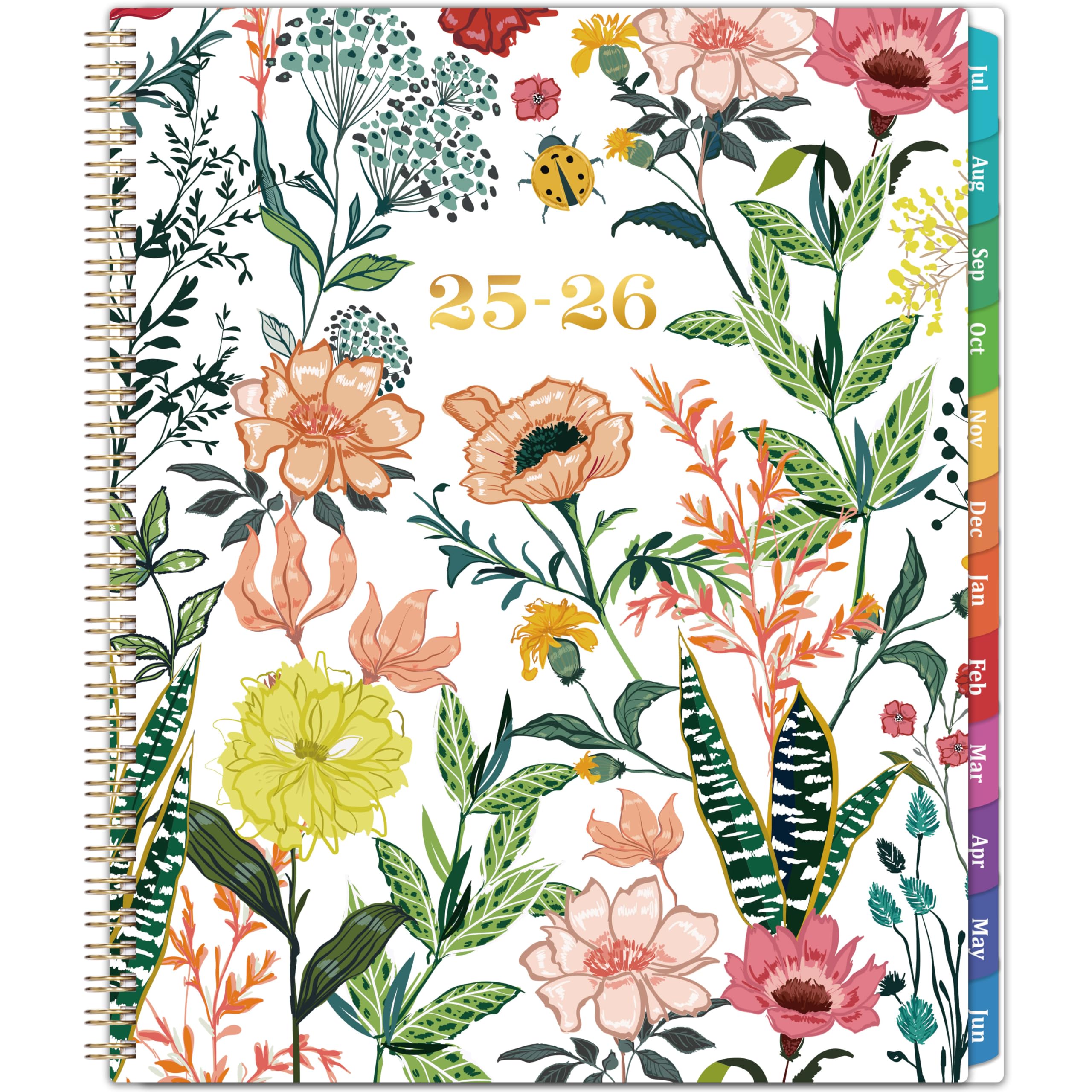 2025-2026 Planner – Jul. 2025 – Jun. 2026, Weekly ＆ Monthly Academic Planner 2025-2026, 8.5" x 11" with Colorful Tabs, Flexible Cover, Thick Paper, Twin-Wire Binding, Back Pocket, To-Do ＆ Notes