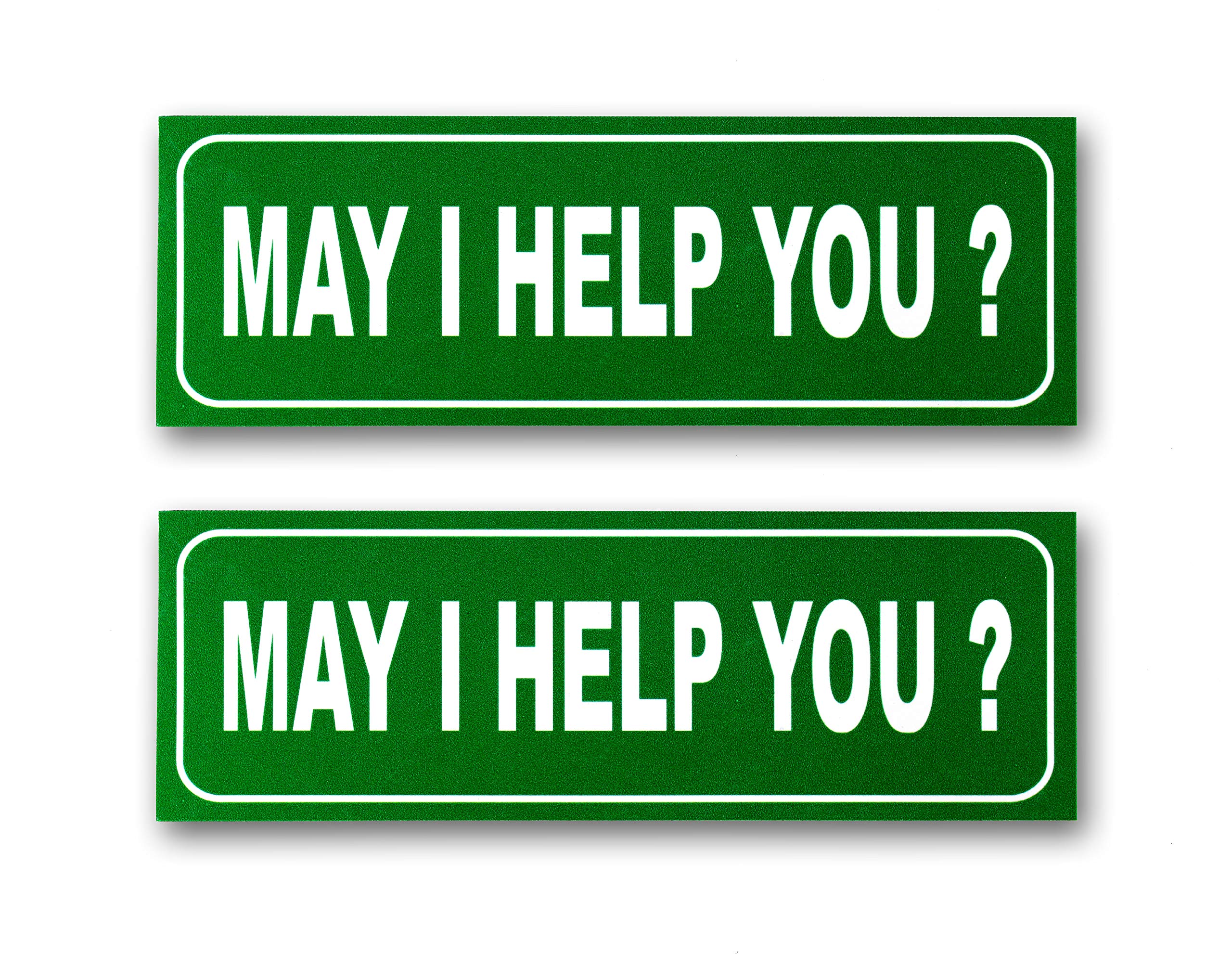 eSplanade May I Help You? Sign Sticker Decal - Easy to Mount Weather Resistant Long Lasting Ink Size (9" x 3") (B08538HNS2) Amazon Price History, Amazon Price Tracker