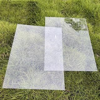 1.2mm Hojas de Techos Lámina Metacrilato, Policarbonato Placas Transparente Tejados, Planchas de Cubiertas Plástico Paneles Acrílica para Invernadero Cocheras Jardín Marquesinas(30x60cmx1.2mm)